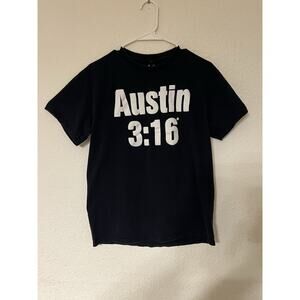 Stone Cold Steve Austin 3:16 Mens T-Shirt Black Skull Wrestling WWE Size Medium